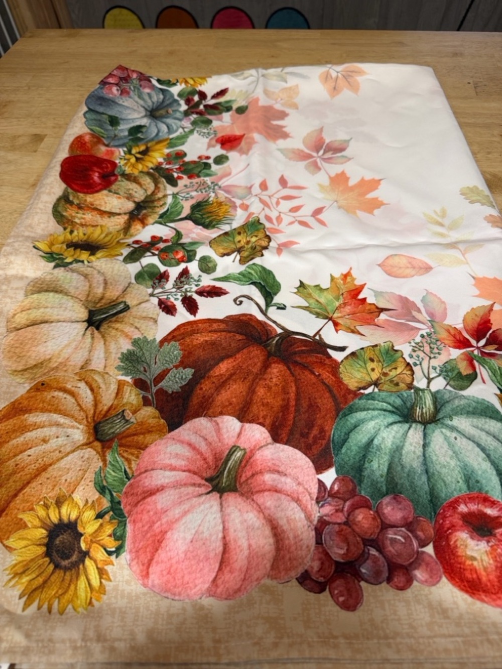 Autumn Harvest Pumpkin Tablecloth - Colorful Fall Print(6)